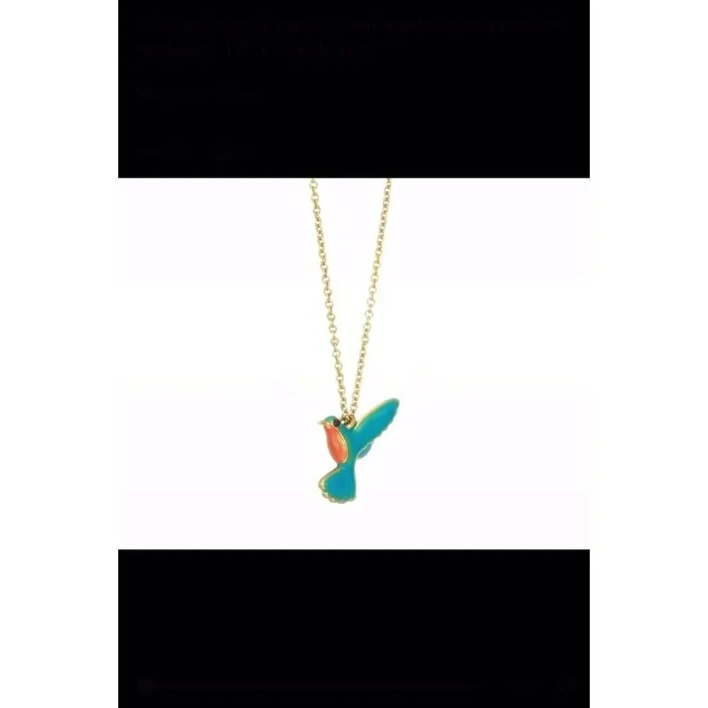 Kate Spade New York Scenic Route Hummingbird Mini Pendant Necklace